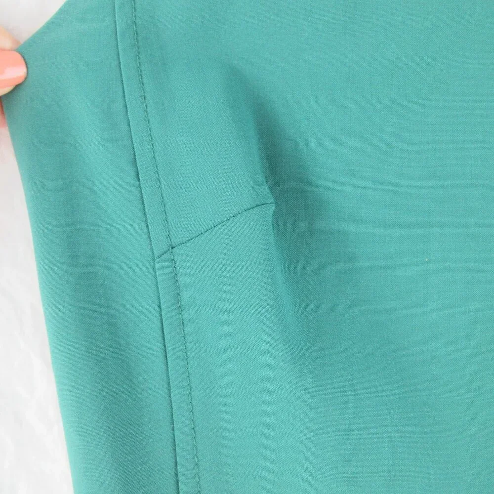 J. Crew Resume Dress Size 4 Tall Solid Emerald Green Wool Sheath